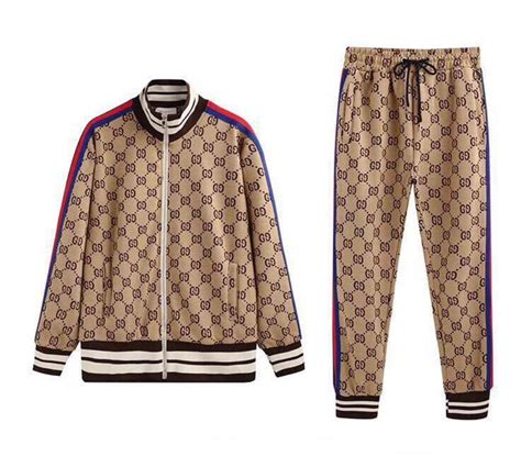 gucci inspired jogging suit with rhinestones